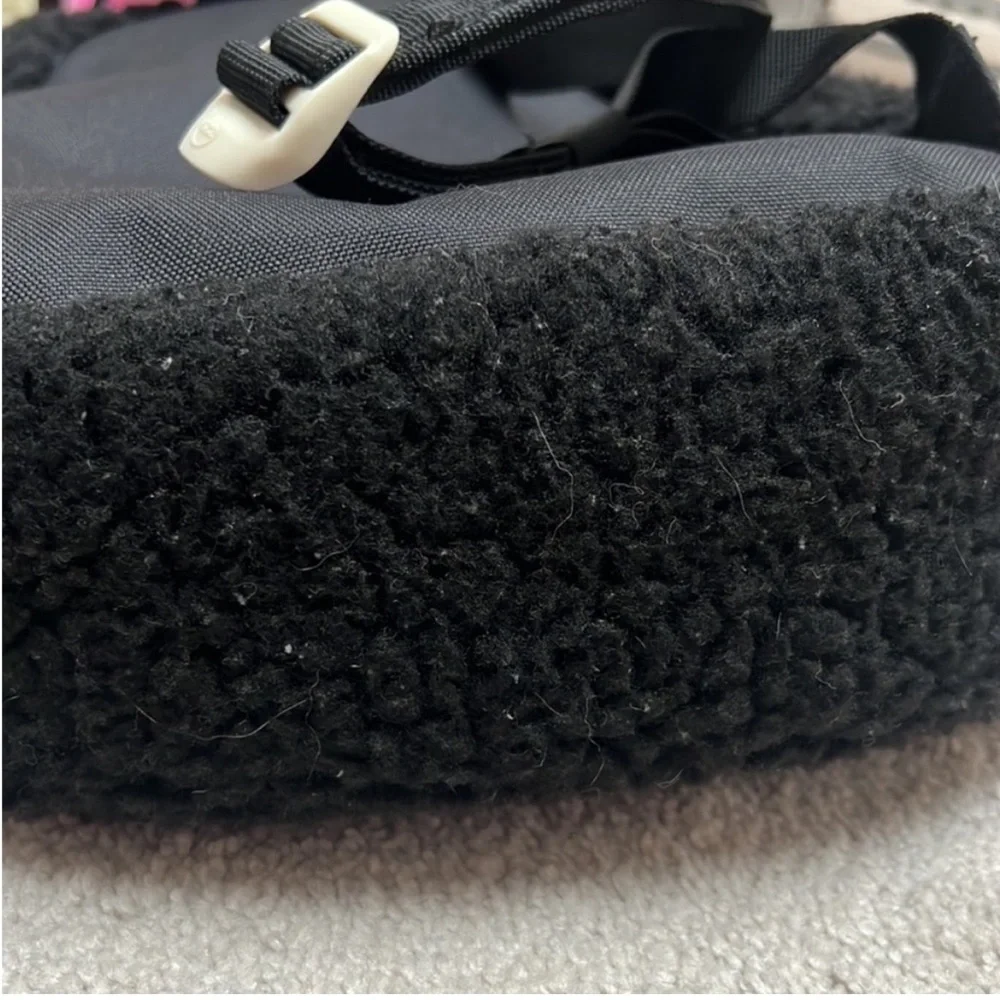 Herschel Faux Sherpa Black Backpack
